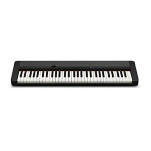 Casio Casiotone CT-S1 Touch Sensitive 61-Key Portable Keyboard with 61 Tones,USB, Bass-reflex Stereo Speakers with Surround, Aux In, Headphone Out, Power Supply, Black (CT-S1BK)