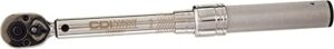 CDI 3/8 Inch Drive Adjustable Click Torque Wrench, Range 20-150 In Lbs / 2.8-15.3 Nm (1502MRMH)