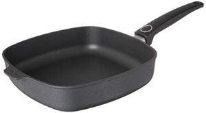 Woll Lite Light/Plus Diamond Reinforced Nonstick Scratch Resistant Cast Aluminum Cookware, Square Frypan, 10 x 10-Inch, Silver