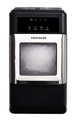 Frigidaire EFIC235-AMZ Countertop Crunchy Chewable Nugget Ice Maker, 44lbs per Day, Self Cleaning Function, 120 Volts