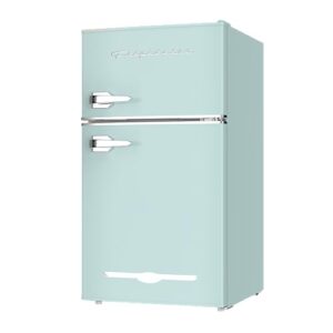 Frigidaire EFR840 Retro Mini Fridge with Freezer & Side Bottle Opener - Small 2 Door Refrigerator for Office Bar or College Dorm Room - 3.2 Cu Ft, Mint