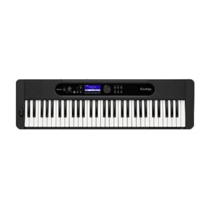 Casio Casiotone CT-S400 Touch Sensitive 61-Key Portable Keyboard with 600 Tones, 200 Rhythms, LCD Display, 5-Track Recorder, USB, Stereo Speakers, Aux In, Headphone Out, AC Adapter, Black (CT-S400)