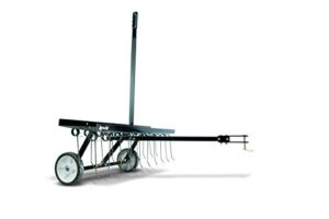 Agri-Fab 45-0295 48in Tow Behind Lawn Dethatcher,24 Durable Spring Steel Tines Lawn dethatcher, Designed to pull behind Lawn and Garden Tractors, Black