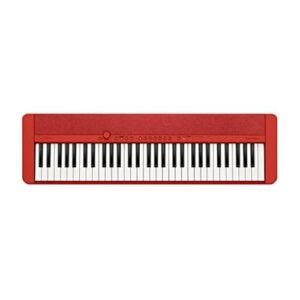 Casio Casiotone CT-S1 Touch Sensitive 61-Key Portable Keyboard with 61 Tones,USB, Bass-reflex Stereo Speakers with Surround, Aux In, Headphone Out, Power Supply, Red (CT-S1RD)