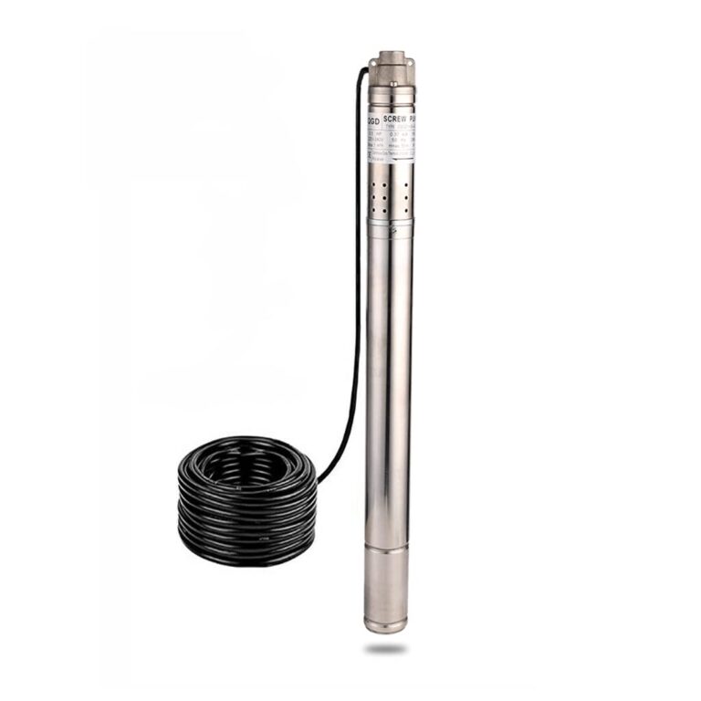 ZYIY 2Inch Stainless Steel Screw Well Pump 220V/60Hz Submersible Deep Well Pump 0.5Hp 164ft Water Well Pump 50mm Bore Deep Well Pump 4.4GPM with 50ft Cable Electric Water Pump for Garden Farmland Home