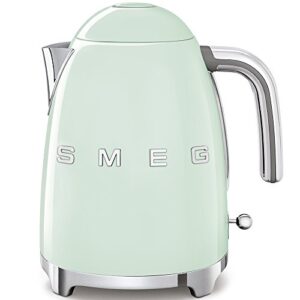 SMEG 50's Retro Style Electric Water Kettle with Automatic Shutoff, Removable Base, and Water Indicator, KLF03PBUS, Pastel Green