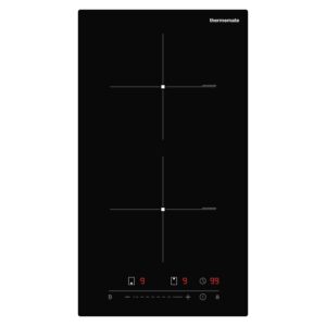 ThermoMate 12 Inch Induction Cooktop, 3500W 2 Boost Burner Built in Induction Stove Top, Electric Cooktop with 9 Heating Level, Timer & Child Safety Lock, Touch Control, 240V