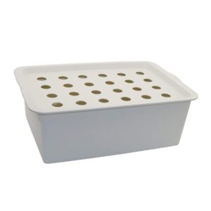UGD8TQR Gardening Planting Tools 1 Set Plant Site Hydroponic System 24 Holes Indoor Garden Cabinet Box Soilless Seedling Grow Kit Bubble Planters Nursery Pots (Color : Blue) (Grey)
