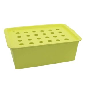 UGD8TQR Gardening Planting Tools 1 Set Plant Site Hydroponic System 24 Holes Indoor Garden Cabinet Box Soilless Seedling Grow Kit Bubble Planters Nursery Pots (Color : Blue) (Green)