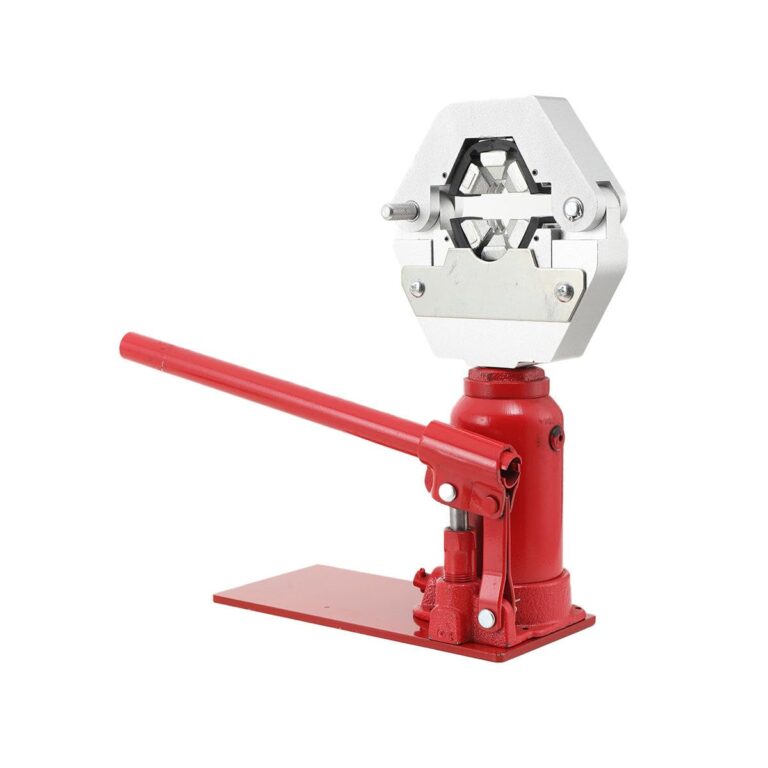 6.5-20mm Manual Hydraulic Hose Crimper Bottle Jack Hose Crimper Benchtop Agricultural 7T Hydraulic Hose Press Machine 6 Teeth High Pressure Sprayer Hose Diesel Hose Pressing Hydraulic Clamping Tools