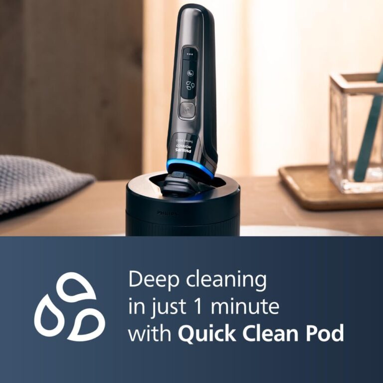 Philips Norelco Shaver Series 9000, Wet and Dry Electric Shaver, with Lift & Cut Shaving System and SenseIQ Technology, Pop-up Trimmer, Cleaning Pod, Charging Stand and Travel Case, Model S9987/85 - Image 2