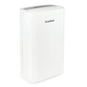 Ivation 14.7 Pint Compressor Dehumidifier – Small and Compact with Continuous Drain Hose for Smaller Spaces, Bathroom, Attic, Crawlspace and Closets - for Spaces Up to 320 Sq/Ft