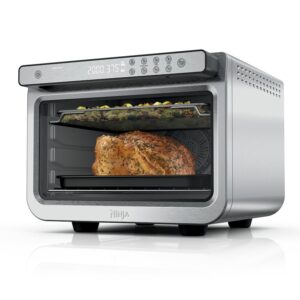 Ninja Air Fryer & Toaster Oven, Prestige Smart XL, Countertop Oven, Bakes up to 20 Cookies, Fits up to a 12lb Turkey, Pizza, Toast, Bake, Air Fry & Reheat, 1800 Watts, Stainless Steel, DT501