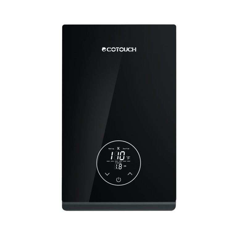 Tankless Electric Hot Water heater, 240V ECOTOUCH 8KW Under Sink On Demand, Instant Point of Use ETL Certificated Self-Modulating Smart Hot Water Heater ECO80 Black