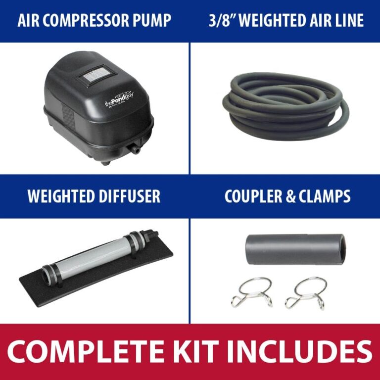 The Pond Guy Pond Aerator 1, Complete Aeration Kit, Water Garden Oxygenation Bubbler System Adds Oxygen to Koi & Fish Ponds, Outdoor Diaphragm Compressor Pump, Air Line & 1 Submersible Diffuser Stick - Image 7