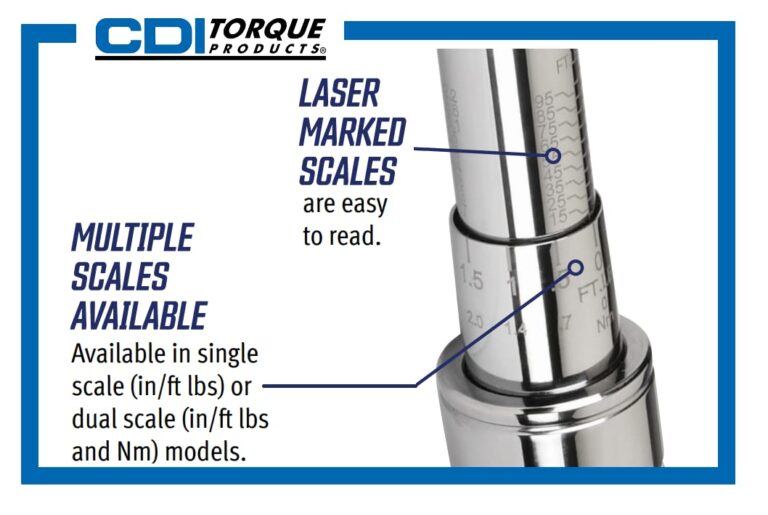 CDI 1501MRMH Dual Scale Micrometer Adjustable Click Style Torque Wrench with Metal Handle - 1/4-Inch Drive - 20 to 150 in. lbs. Torque Range - Image 5