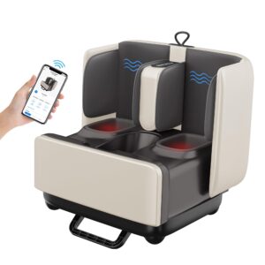 COMFIER 2-in-1 Shiatsu Foot Massager&Foot Rest,FSA HSA Eligible Foot and Calf Massager with APP Control,Heated Feet Massager for Foot Pain Relief,Gifts for Men Women