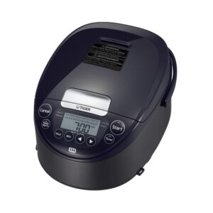 TIGER JPW-H10U 5.5-Cup (Uncooked) Induction Heating Rice Cooker and Warmer with 14-Preset Menu Settings, Mauve Black