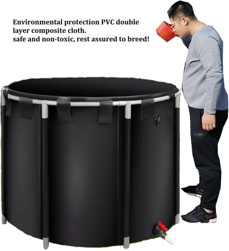 MOGUOBIN Above Ground Pond,Canvas Fish Pond Pool,Round Thickening Koi Pond Tank,PVC Fish Pond,Pool Above Ground with Durable Framed,for Fish Farming Aquatic Products Breeding Pond 59x39in/449Gal - Image 4