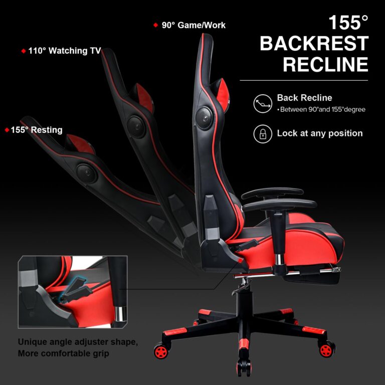 GTRACING Gaming Chair with Footrest Speakers Video Game Chair Bluetooth Music Heavy Duty Ergonomic Computer Office Desk Chair - Image 6