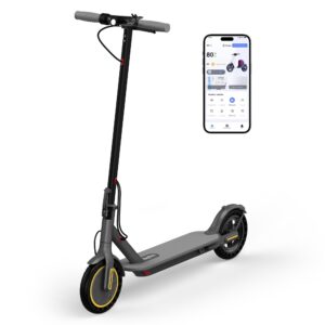 Electric Scooter Adults, Max 19 Mph & 19-23 Miles Range E-Scooter, Commuting Scooter Sport Scooter with APP Control, Powerful 350W 8.5" Solid Tires Foldable Electric Scooters (JS01-22Miles)