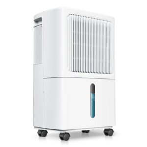 2,500 Sq.Ft Dehumidifier for Basement with Drain Hose, 31 Pint Dehumidifiers for Home with 3 Modes, Smart Humidity Control & Display, 24HR Timer, Auto Defrost for Large Room, Bathroom,Bedroom