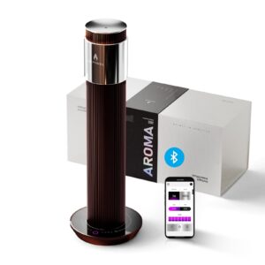 Bluetooth Waterless Essential Oil Diffuser, Cordless Rechargeable Diffuser,Cold-Air Diffusion Scent Machine for Home,Hotel Collection Diffuser,1000Sq.Ft Coverage, for Home, Office,Hotel,Spa, Burgundy