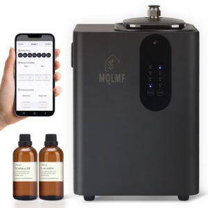 MQLMF HVAC Scent Diffuser Whole House System - 4500 Sq Ft,Ultra Quiet,Metal,Safety Lock,Bluetooth App,Hotel Commercial Collection Diffuser Machine - Black