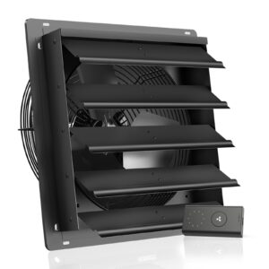 AC Infinity AIRLIFT S20, Shutter Exhaust Fan 20" with 10-Speed Controller, EC Motor - Wall Mount Ventilation and Cooling for Sheds, Attics, Workshops, and Greenhouses