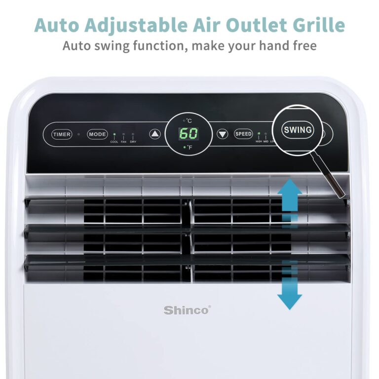 Shinco 12,000 BTU Portable Air Conditioner, Portable AC Unit with Built-in Cool, Dehumidifier&Fan Modes for Room up to 400 sq.ft, with Remote Control, 24 Hour Timer, Installation Kit - Image 4
