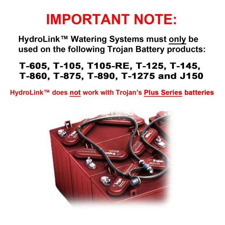 Trojan HydroLink Watering System for 48V Club Car 8V Battery Kit - Image 8
