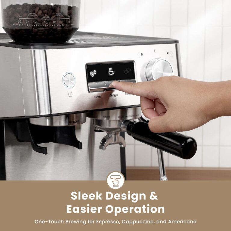 Gevi Espresso Machine with Grinder, 20 Bar Expresso Coffee Machines with Milk Frother Steam Wand, Professional Espresso Maker, 2.3L Water Tank, Cappuccino & Latte Machine, Espresso Machines for Home - Image 9
