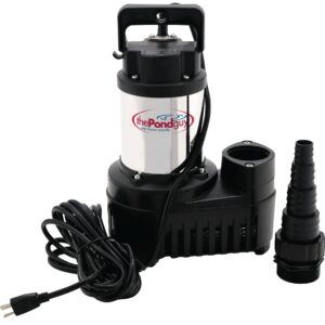 The Pond Guy RapidFlo Submersible Outdoor Water Pump, Perfect for Ponds, Waterfalls, Streams, Hydroponics & Pondless Features, Easy Install, Energy Saving, Quiet, Powerful Flow, Asynchronous, 4000 GPH