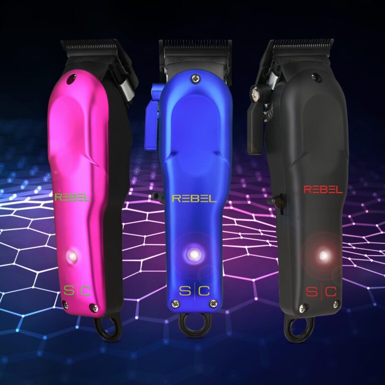 Stylecraft Rebel Professional Super-Torque Cordless Hair Clipper, Black Diamond Carbon Fusion Faper Blades - Image 2