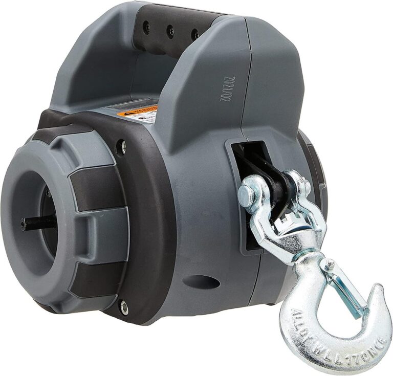 WARN 101575 Handheld Portable Drill Winch with 40 Foot Synthetic Rope: 750 lb Pulling Capacity , Gray - Image 3