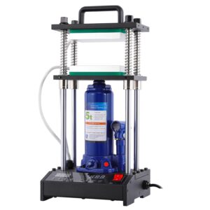 5 Ton Portable Hydraulic Heat Press Machine 4.99 x 2.99 Inch Dual Heating Plates with Dual Temperature Controllers LED Screen