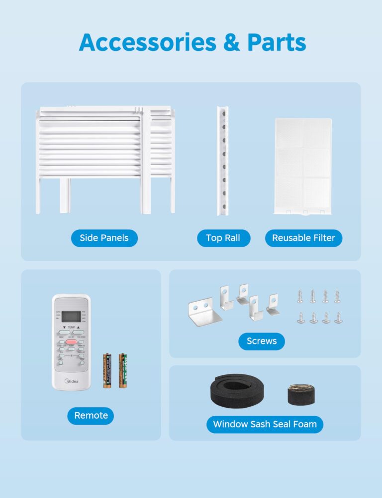 Midea MAW06R1CWT EasyCool 6,000 BTU Window Air Conditioner, Fan-Cools, Circulates and Dehumidifies up to 250 Sq Ft, Reusable Filter, LCD Remote Control, White - Image 2