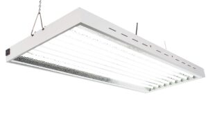 4Ft X 19in 8 Lamps 400W T5 Fluorescent Grow Lights with 40000 Lumens and 6500K Sun Light, Great for VegGrow Stages of Indoor Garden. Fast Growing!