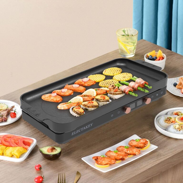 Induction Cooktop 2 Burner with Removable Cast Iron Griddle Pan Non-Stic,Portable Double Induction Cooktop with Timer&Digital Temperature Control,Black - Image 2