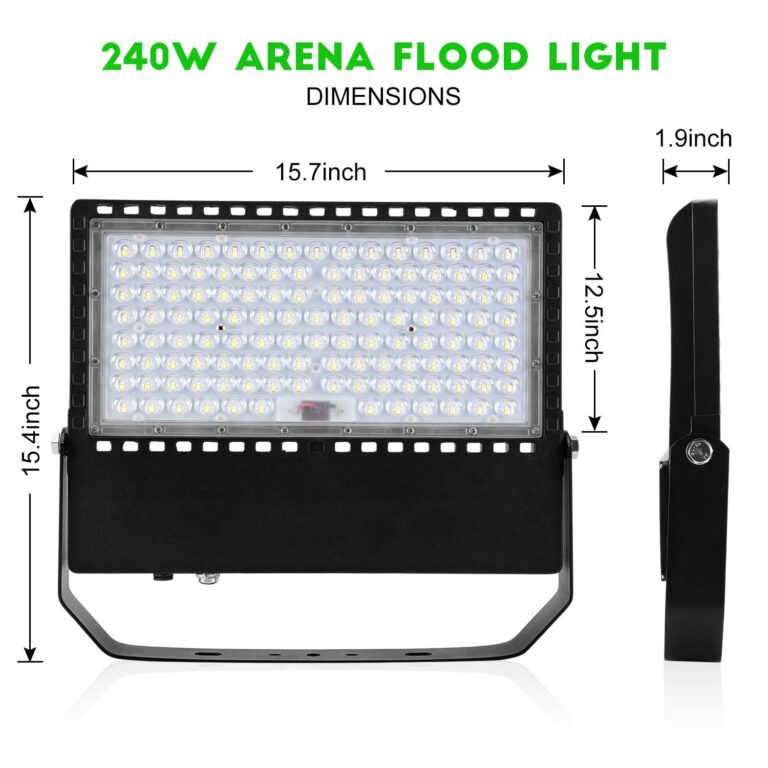 Juyace Led Stadium Flood Light Outdoor 36000Lm 1500W Equivalent Super Bright Commercial Area Lighting 100-277V 5000K Daylight IP65 Waterproof Arena Lights for Sport Fields and Courts - Image 2