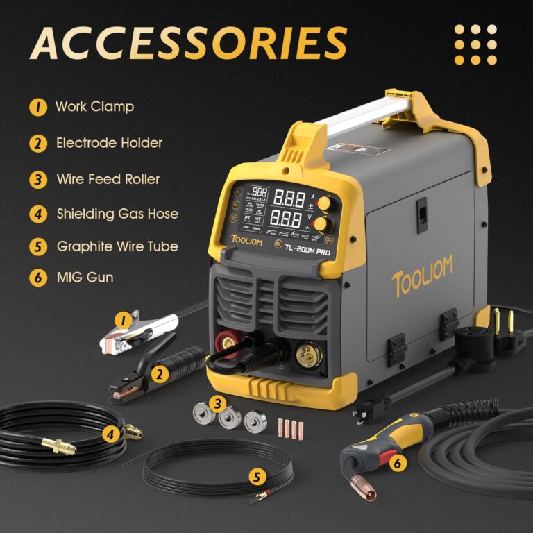 TOOLIOM 200A MIG Welder 5 in 1 MIG/Flux MIG/Lift TIG/Stick/Spool Gun 110/220V Dual Voltage Aluminum Welding Machine Multifunctional Welder - Image 3
