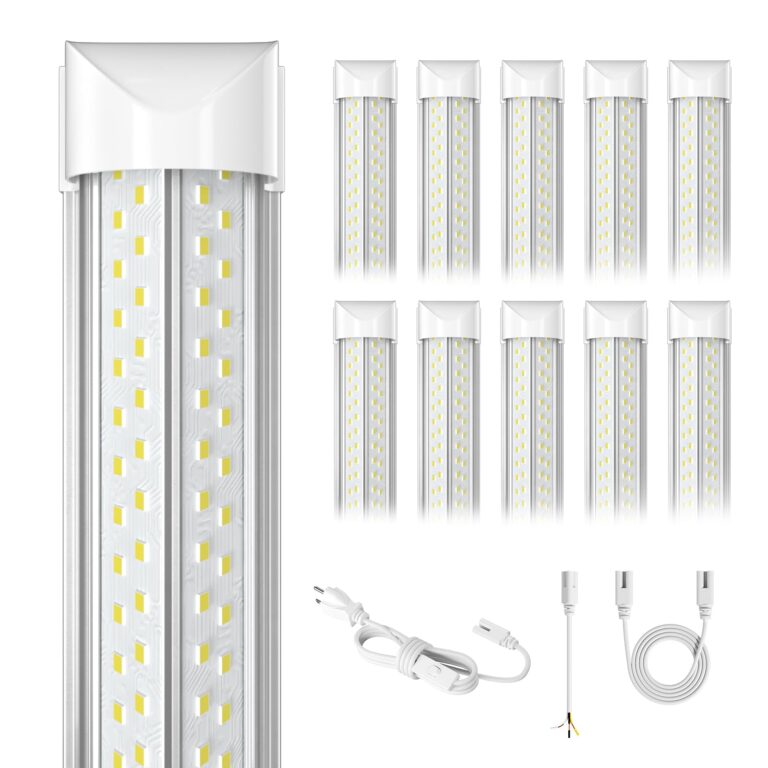 ELEKICO 8ft Led Shop Light, Super Bright 100w 5000k 15000lm 8' Led Shop Lights 8ft, Linkable 96" 8 Foot Shop Light 8 Ft for Garage Warehouse Factory Barn Garage 10pack