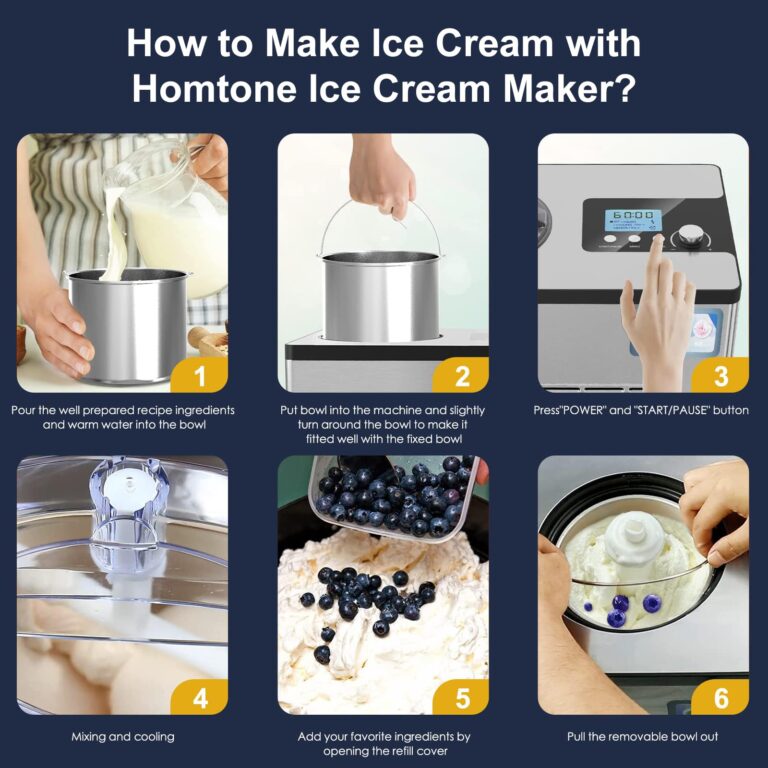 Homtone Ice Cream Maker, No pre-Freezing Automatic Ice Cream Machine 2.1 Quart with Built-in Compressor and LCD Timer for Making Ice Cream,Gelato in 30-60 min - Image 3