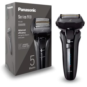 Panasonic ES-LV6U Series 900 Premium Wet/Dry Electric Shaver 5-Way Shaving Head with Linear Motor, Black