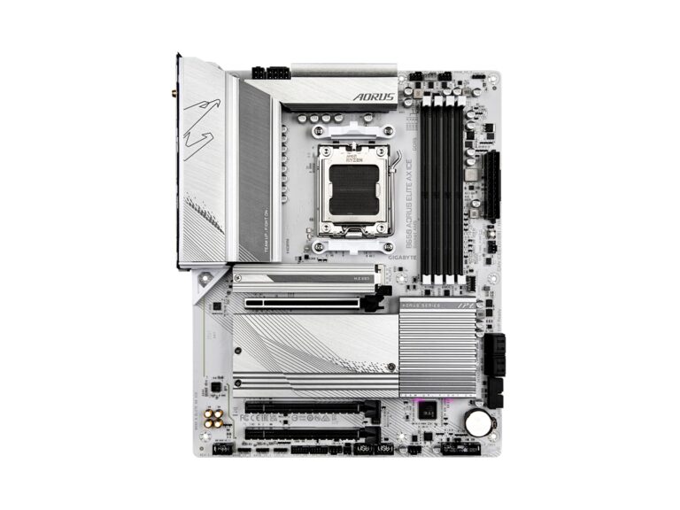 GIGABYTE B650 AORUS Elite AX ICE (AM5/ LGA 1718/ AMD/ B650/ ATX/ 5-Year Warranty/ DDR5/ Triple M.2/ PCIe 5.0/ USB 3.2 Gen2X2 Type-C/WiFi 6E/ 2.5GbE LAN/Snow White/EZ-Latch/Motherboard) - Image 4