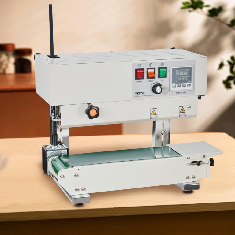 VEVOR Continuous Bag Band Sealing Machine, 0.24-0.47 in/6-12 mm Seal Width, Band Sealer Machine with Digital Temperature Control, Carbon Steel Bag Sealer for 0.02-0.8 mm Plastic Bags Films - Image 3
