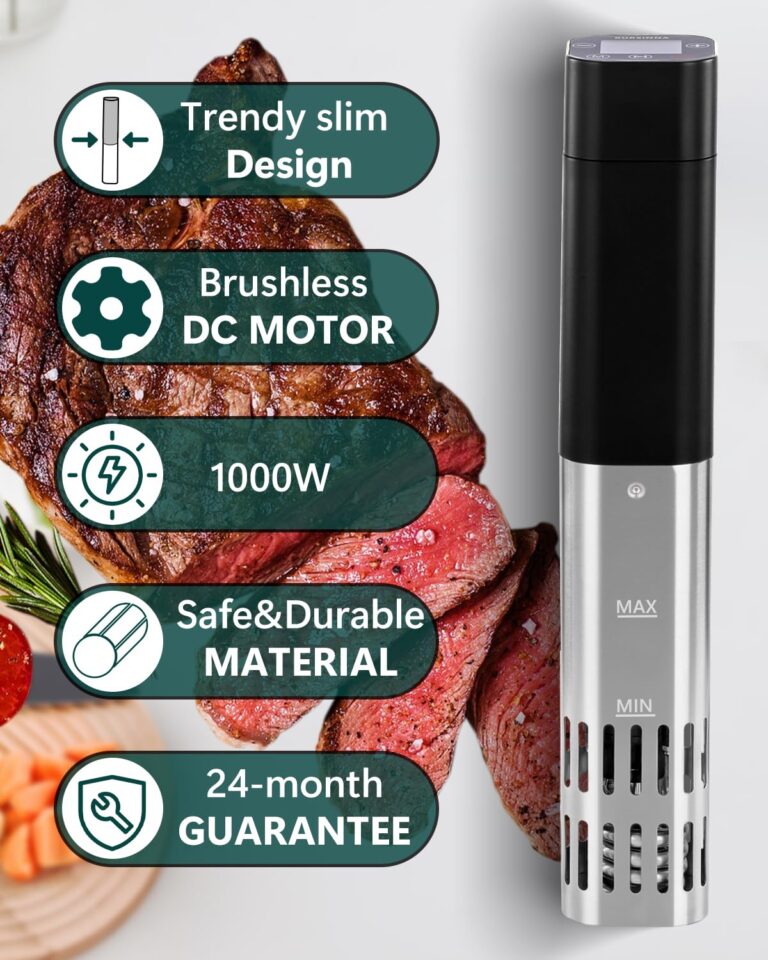 Kursinna Sous Vide Machine with Vacuum Sealer Machine Pack, 1000W Sous Vide Cooker and 90kPa Powerful 8 in 1 Food Sealer for Food Preserve - Image 4