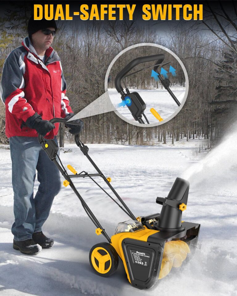 Houselife Cordless Snow Blower Compatible with Dewalt 20V Max Battery, 2 x 20V Snow Thrower with Brushless, 20" Electric Snow Blowers with 2 LED Lights (Tool Only, 2 * 4.0Ah Batteries Required) - Image 3