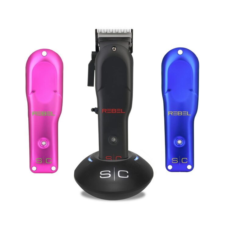 Stylecraft Rebel Professional Super-Torque Cordless Hair Clipper, Black Diamond Carbon Fusion Faper Blades - Image 5
