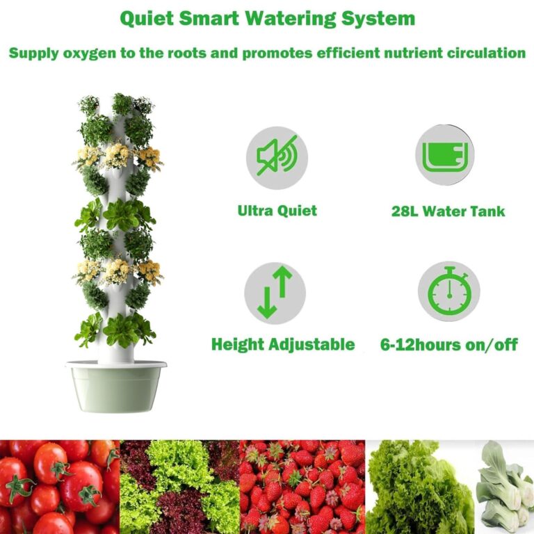 Hydroponics Growing System Kit Tower, Hydroponic Vertical Garden, Outdoor Indoor Smart hydroponic Vegetable System, Hydroponic Germination Kit for Gardening Lover,5Layer - Image 4